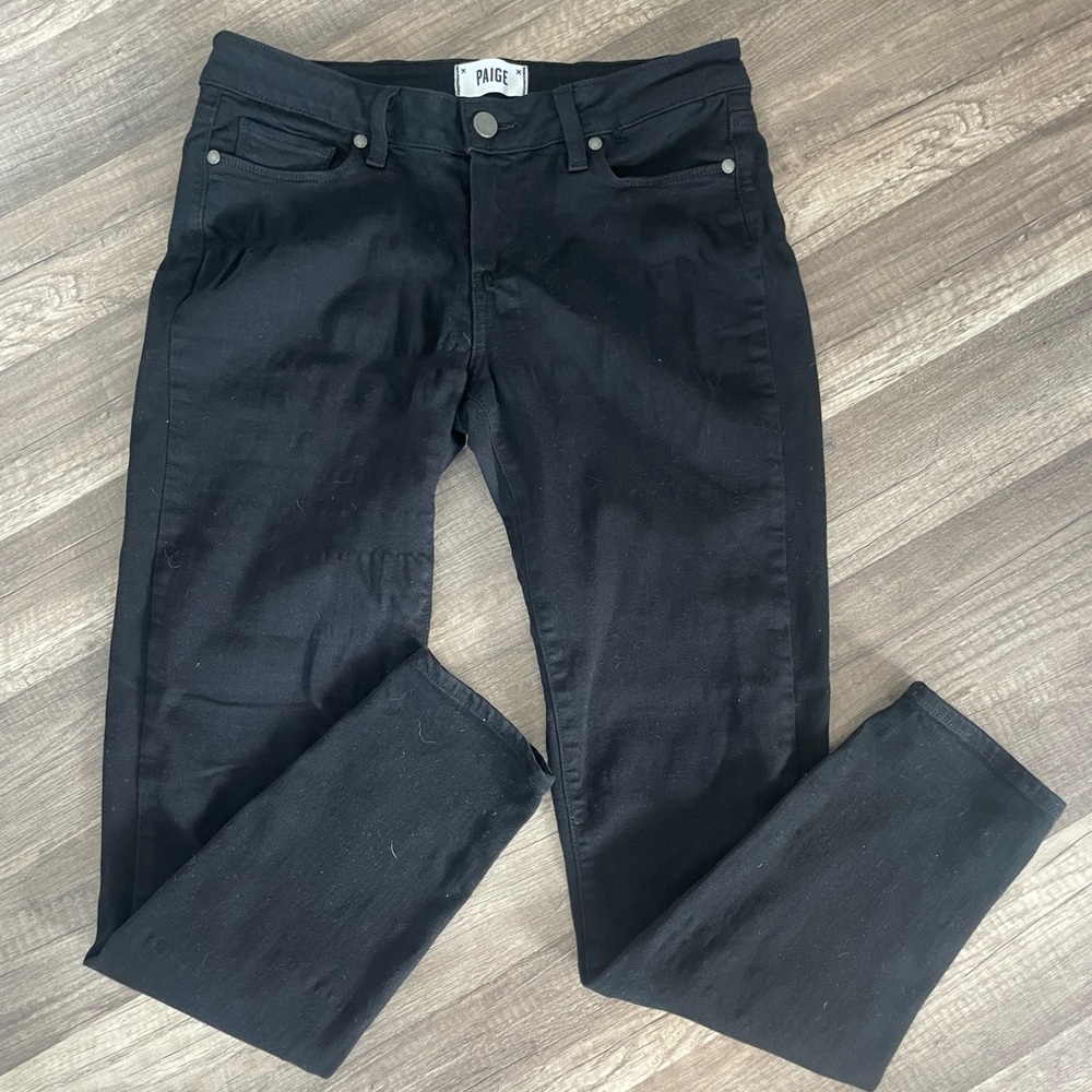 PAIGE Verdugo Black Ultra Skinny Jeans 29”